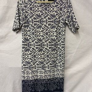 Elegant Gray Patterned Dress